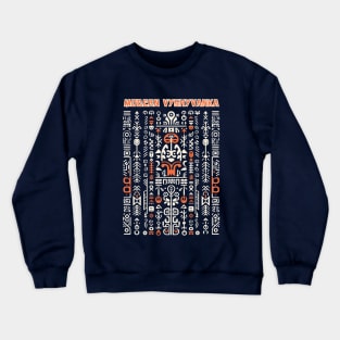 Ukrainian Modern Embroidery with Elements of Ancient  Runes Crewneck Sweatshirt